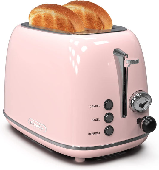 Delightful Retro-Style Baby Pink Toasting Machine